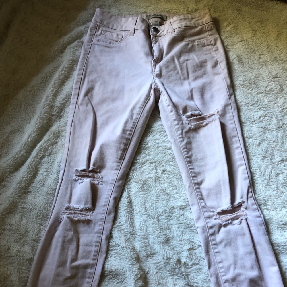 Refuge Pink Distressed Jeans